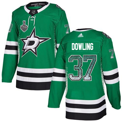 Adidas Men Dallas Stars #37 Justin Dowling Green Home Authentic Drift Fashion 2020 Stanley Cup Final Stitched NHL Jersey->dallas stars->NHL Jersey